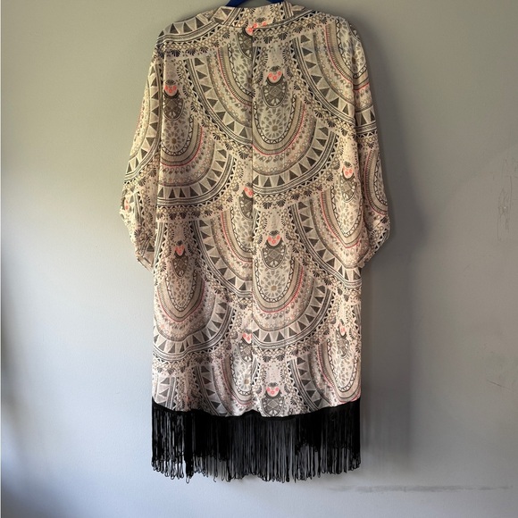 Steve Madden Aztec Fringe Kimono NWT - Picture 7 of 8